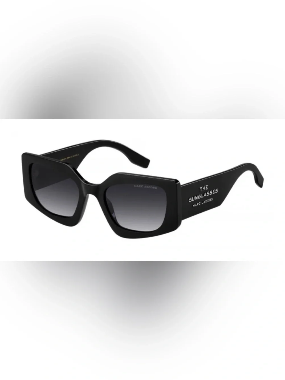 Marc Jacobs MARC 774/S Bold Black Sunglasses Gradient Gray Lenses 53-21-145 NWT